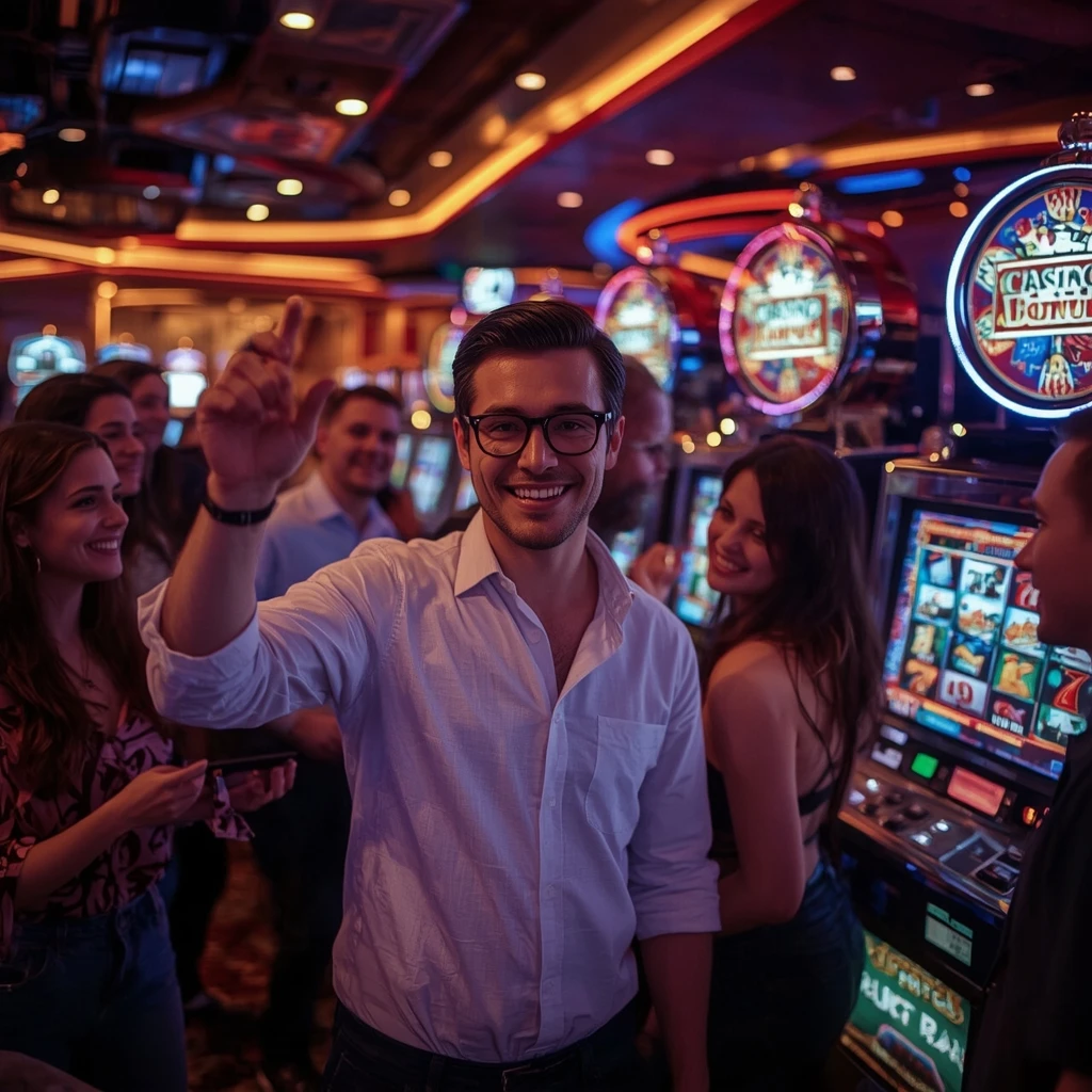 una persona con un bono de 7Slots Casino